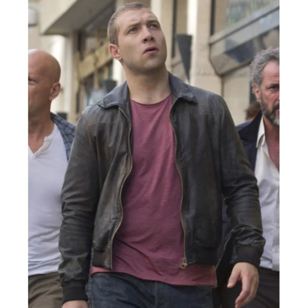 A Good Day To Die Hard Jack McClane Leather Jacket Front