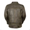 Abriel Distressed Leather Jacket Back