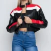 Addalyn Women Cropped Cafe Racer Durable Leather Jacket