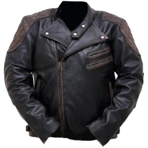 Aliyah Distressed Black Double Rider Leather Jacket