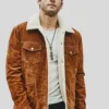 Ally Light Tan Suede Moto Jacket