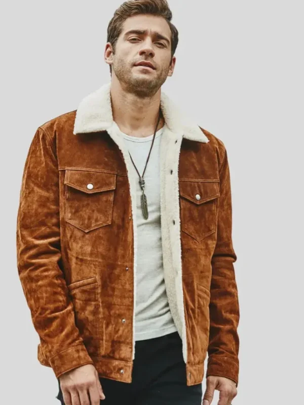 Ally Light Tan Suede Moto Jacket