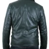 Alyks Green Double Rider Leather Jacket Back