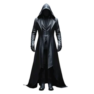 Alyssa Longline Leather Trench Outerwear