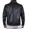 Andrew Classic Black Bomber Style Jacket Back