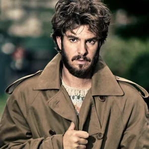 Andrew Garfield After The Hunt Brown Coat Front