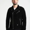 Annmarie Black Suede Motorcycle Jacket