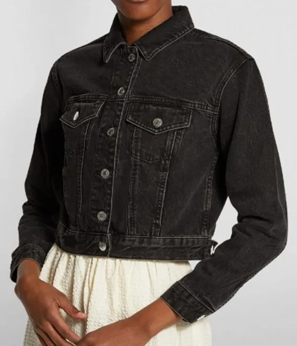 Anya Road Ready Black Danim Cropped Jacket Front