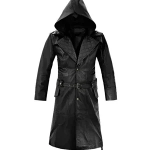 Asa Hooded Leather Duster Coat