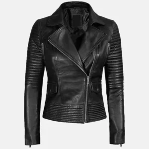 Avery Chic Look Slim Fit Quilted Leather Jacket