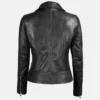 Avery Chic Look Slim Fit Quilted Leather Jacket Back