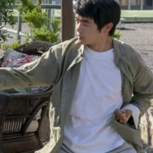 Ben Wang Karate Kid Legends Grey Cotton Jacket Front
