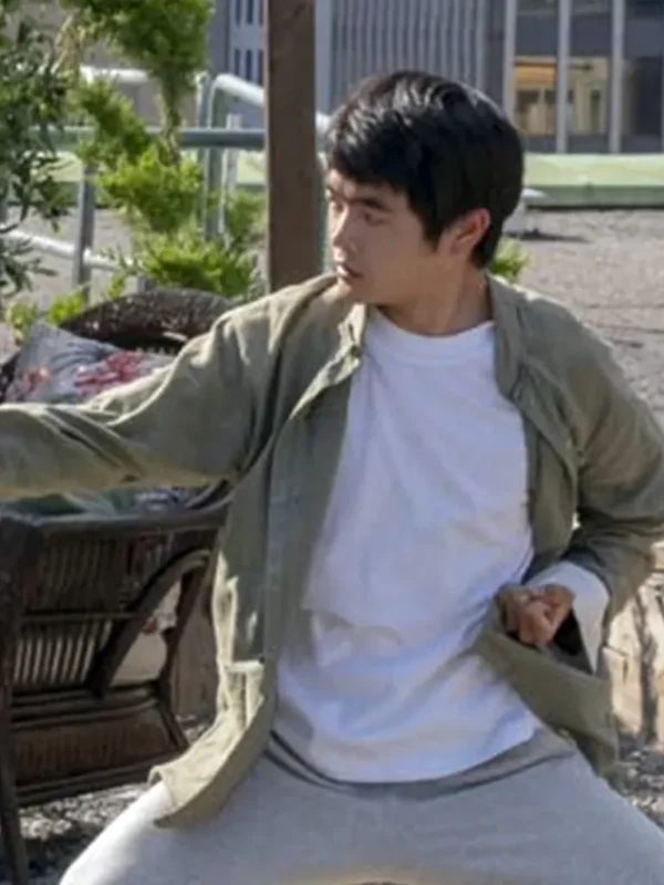 Ben Wang Karate Kid Legends Grey Cotton Jacket Front