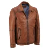 Bilal Rich Brown Leather Jacket for Men