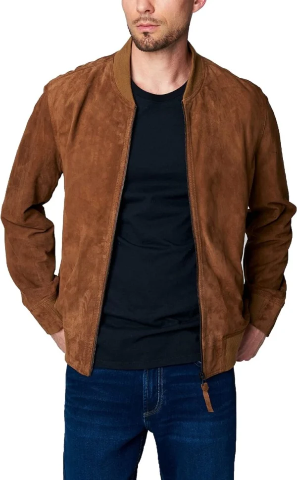 Billy Rich Brown Suede Bomber Jacket