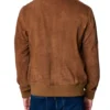 Billy Rich Brown Suede Bomber Jacket Back