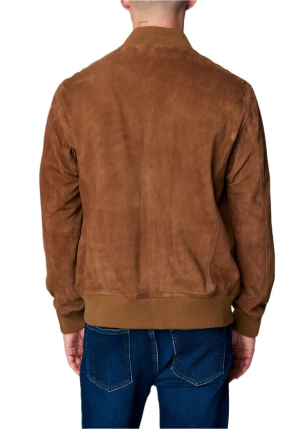 Billy Rich Brown Suede Bomber Jacket Back