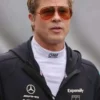 Brad Pitt F1 Movie 2025 Black Hoodie closeup