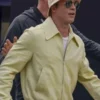 Brad Pitt F1 The Movie Cream Bomber Jacket Front