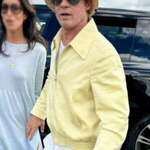 Brad Pitt F1 The Movie Cream Bomber Jacket Side View