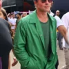 Brad Pitt F1 The Movie Green Satin Jacket