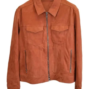 Brad Pitt F1 The Movie Suede Leather Jacket Front