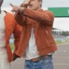 Brad Pitt F1 The Movie Suede Leather Jacket Front View