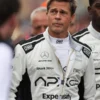 Brad Pitt F1 The Movie White Racer Jacket