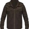 Braden Brown Cotton Trucker Jacket