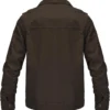 Braden Brown Cotton Trucker Jacket Back