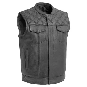 Brendan Padded Quilted Leather Vest