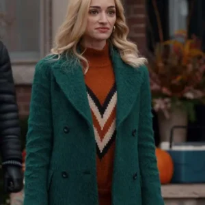 Brianne Howey Ginny & Georgia Green Wool Coat