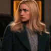 Brianne Howey Ginny & Georgia Green Wool Coat Front