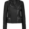 Brianne Howey Ginny and Georgia S03 Black Biker Jacket Front View