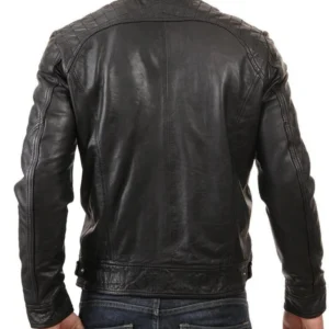 Brittany Black Moto Jacket Back