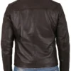 Bryce Crimson Motorcycle Style Brown Jacket Back