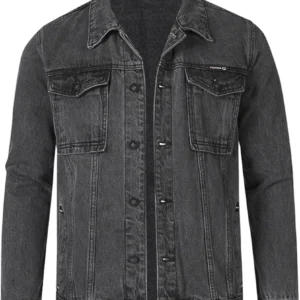 Brycen Grey Denim Jacket for Men