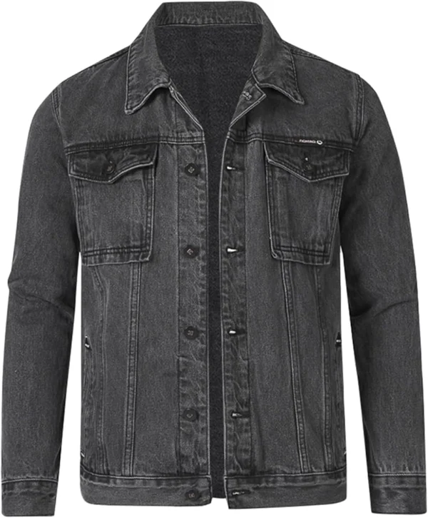 Brycen Grey Denim Jacket for Men