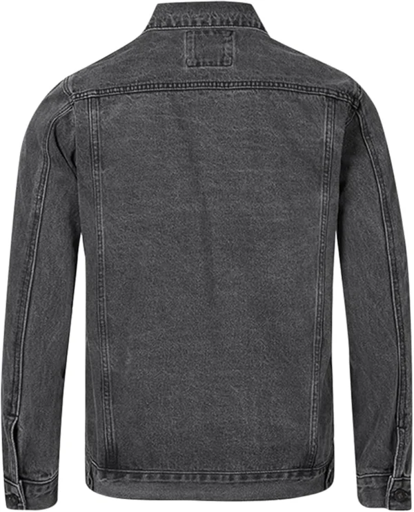 Brycen Grey Denim Jacket for Men Back