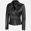 Buy Avery Chic Look Slim Fit Quilted Leather Jacket