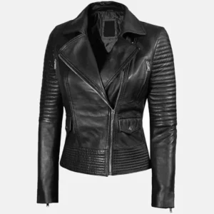 Buy Avery Chic Look Slim Fit Quilted Leather Jacket