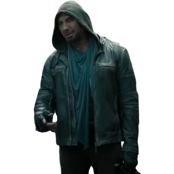 Buy Dave Bautista Afterburn Black Distressed Leather Jacket