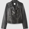 Buy Navada Simple Black Biker Leather Jacket