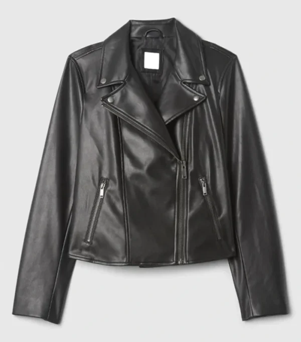Buy Navada Simple Black Biker Leather Jacket