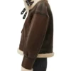 Buy Rosie Brown B3 Shearling Bomber Leather Aviator Jacket