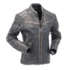 Caleb Gray Distressed Leather Jacket