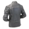 Caleb Gray Distressed Leather Jacket Back