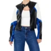Cambri Color Block Real Leather Biker Style Jacket