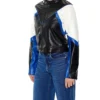 Cambri Color Block Real Leather Biker Style Jacket Front
