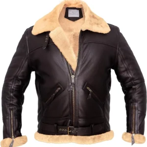 Casey Brown Shearling Lined Vintage Jacket
